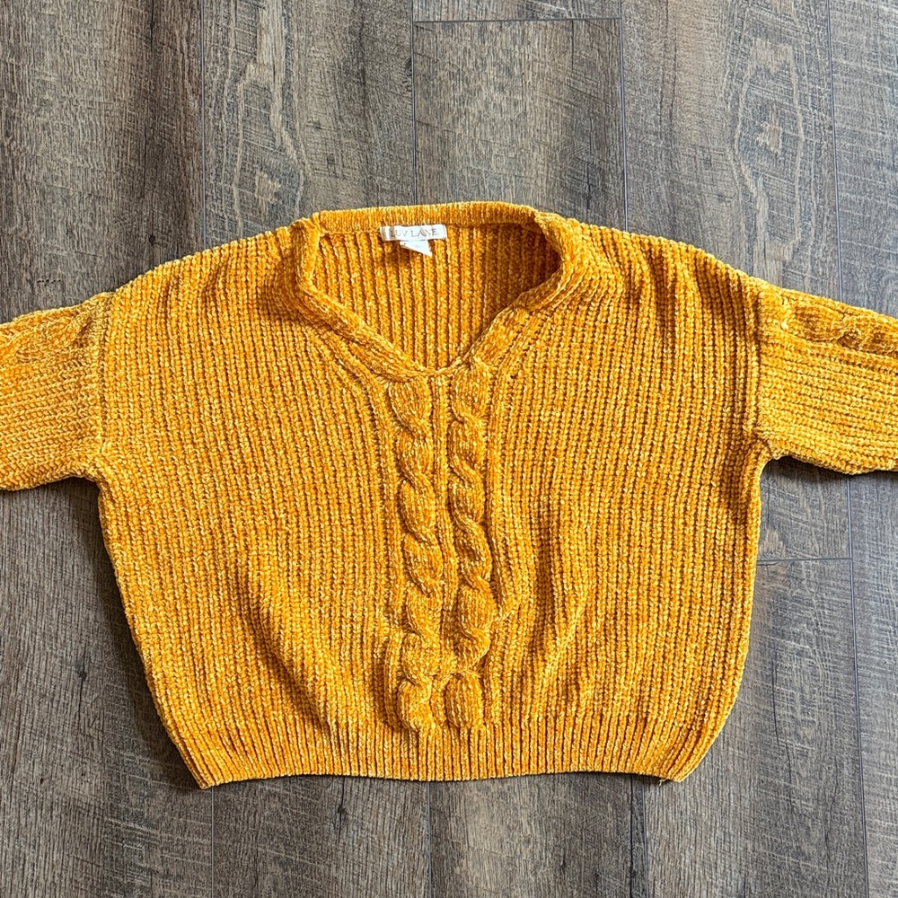 Luv Lane Velvety Cable Knit Sweater